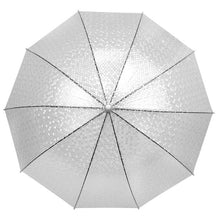 Load image into Gallery viewer, Parquet Polka Dot Premium Clear Umbrella – Auto Open, Slim Handle, 33" Arc