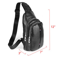 Load image into Gallery viewer, Vegan Leather Crossbody Sling Bag W/ Adjustable Strap