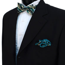 Load image into Gallery viewer, Laurant Bennet Striped Bow Tie & Matching Round Hanky Set