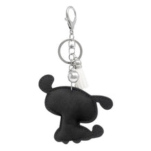 Load image into Gallery viewer, Nollia Bling Crystal Puppy Charm – Sparkly White Dog Keychain Accessory