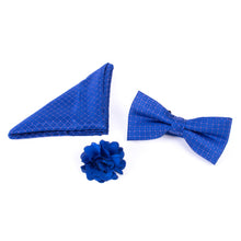 Load image into Gallery viewer, Umo Lorenzo 12-Piece Pattern Banded Bow Tie, Hanky & Lapel Pin Box Set