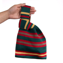 Load image into Gallery viewer, Nollia Christmas Stripe Pattern Mini Knit Tote Bag