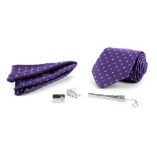 Load image into Gallery viewer, Clericci 12pc Spring Assorted Pack Tie, Hanky, Cufflink, Tie Bar Set