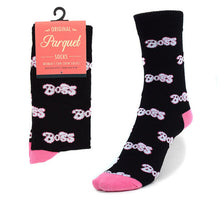 Load image into Gallery viewer, Women's Black & Pink "Boss" Novelty Socks