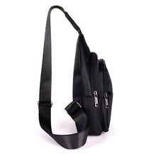 Load image into Gallery viewer, Nylon Crossbody Sling Bag - Adjustable Strap, Multi-Compartment - Black & Navy