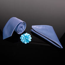 Load image into Gallery viewer, Umo Lorenzo 12pc Pattern Necktie, Hanky & Lapel Pin Box Set
