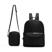 Load image into Gallery viewer, Nollia 2-Piece Quilted Commuter Backpack & Crossbody Set