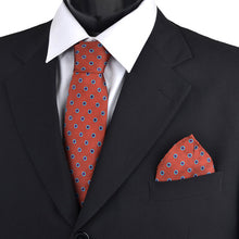 Load image into Gallery viewer, Umo Lorenzo Burgundy Dotted & Solid Tie with Matching Hanky Gift Box Set – 4pc Men’s Formal Accessory Set