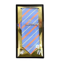 Load image into Gallery viewer, Umo Lorenzo 12pc Assorted Boxed Tie, Cufflink, Tie Bar & Hanky Set