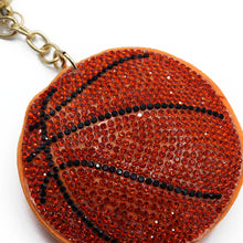 Load image into Gallery viewer, Nollia Bling Crystal Basketball Charm – Sparkly Sports Keychain