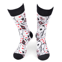 Load image into Gallery viewer, Parquet Men’s Playing Card Pattern Crew Socks