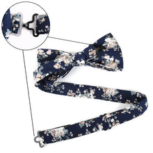 Load image into Gallery viewer, Floral Wedding Cotton Banded Bow Tie