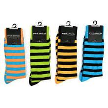 Load image into Gallery viewer, Feraricci Men's Striped Dress Socks