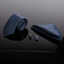 Load image into Gallery viewer, Clericci 12pc Men's Tie, Hanky & Cufflink Set in Premium Fabric Box – Coordinated Accessory Collection