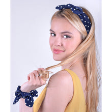 Load image into Gallery viewer, Nollia 6pc Polka Dot Headband and Scrunchy Bow Set – Elastic Hair Accessories