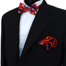Load image into Gallery viewer, Laurant Bennet Bold Stripes Banded Bow Tie & Round Hanky Set