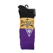 Load image into Gallery viewer, Parquet Men’s 90s Rap Themed 3-Pack Novelty Crew Socks – Mixed Colors