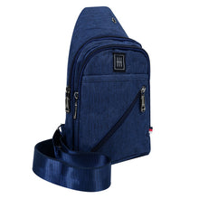 Load image into Gallery viewer, Canvas Crossbody Sling Bag with Headphone Jack – Durable & Stylish