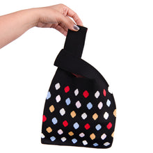 Load image into Gallery viewer, Nollia Multicolor Polka Dot Mini Knit Tote Bag