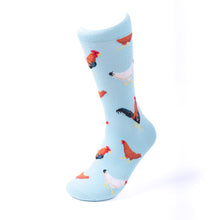 Load image into Gallery viewer, Parquet Men’s Chicken Coop Crew Socks – Sky Blue