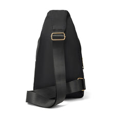Load image into Gallery viewer, Ladies’ Black Crossbody Sling Bag with Gold Accents – Chic & Functional