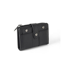 Load image into Gallery viewer, Nollia Ladies Vegan Leather Slim Bifold Wallet – Black or Tan