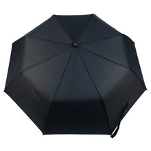 Load image into Gallery viewer, Parquet Black Compact Umbrella – Auto-Open, Rubberized Curved Handle, 12" Travel Size