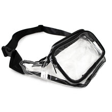 Load image into Gallery viewer, Clear PVC Fanny Pack with black trim