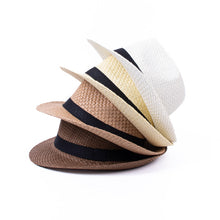 Load image into Gallery viewer, Westend Men's S/S Wide Brim Black Banded Trilby Fashion Fedora Hat
