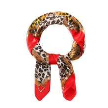 Load image into Gallery viewer, Satin Polyester Leopard Baroque Print Scarf