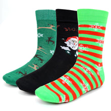 Load image into Gallery viewer, 3 Pairs Pack Men's Christmas Holidays Crew Socks
