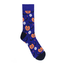 Load image into Gallery viewer, Parquet Men's Halloween Pumpkin & Skull Novelty Socks
