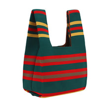 Load image into Gallery viewer, Nollia Christmas Stripe Pattern Mini Knit Tote Bag