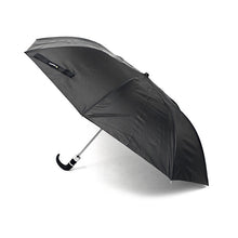 Load image into Gallery viewer, Parquet Black Telescopic Compact Umbrella – Manual Open, 12" Travel Size, Wind-Resistant