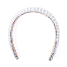 Load image into Gallery viewer, Nollia “C” Shaped Padded Headband with Pearl & Rhinestone – Elegant Embellished Hair Accessory