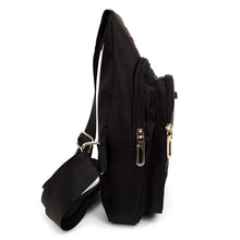 Load image into Gallery viewer, Classic Nylon Sling Bag with Zipper Compartments