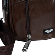 Load image into Gallery viewer, Vegan Leather Sling Bag with Inner Padding and Zipper Compartments