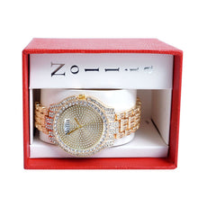 Load image into Gallery viewer, Nollia Gold Tone Ladies Dressy Watch – 39mm Crystal-Accented Fashion Bracelet