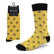 Load image into Gallery viewer, Feraricci Men’s Fleur-de-lis Novelty Crew Socks