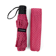 Load image into Gallery viewer, Parquet Polka Dot Telescopic Hand-Open Compact Umbrella – 12" Compact, 5 Color Options