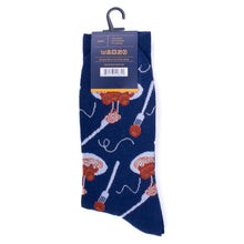 Load image into Gallery viewer, Parquet Men’s Spaghetti & Meatball Novelty Crew Socks – Navy