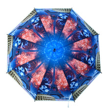 Load image into Gallery viewer, Parquet Europe Scenery Fireworks Auto Open Umbrella – Plastic Canopy, J-Handle
