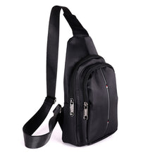 Load image into Gallery viewer, Nylon Crossbody Sling Bag - Adjustable Strap, Multi-Compartment - Black & Navy