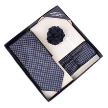 Load image into Gallery viewer, Umo Lorenzo 12-Piece Pattern Tie, Hanky & Lapel Pin Box Set