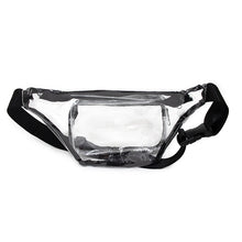 Load image into Gallery viewer, Westend Clear PVC Fanny Pack with black trim and two compartments