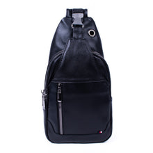 Load image into Gallery viewer, Black PU Leather Anti-Theft Sling Bag – Stylish & Secure