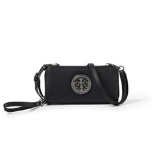 Load image into Gallery viewer, Nollia Ladies Solid Color Wallet on String – Crossbody Wallet with Emblem Accent