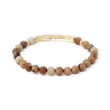 Load image into Gallery viewer, Nollia Beaded “Amazing Grace” Natural Stretch Bracelet – Marble Beads