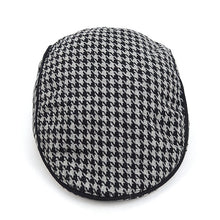 Load image into Gallery viewer, Westend Fall/Winter Houndstooth Ivy Hat – Wool Blend Flat Cap