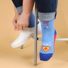 Load image into Gallery viewer, Parquet Health Care Heroes – Superheroes Ultra Premium Socks (Unisex)